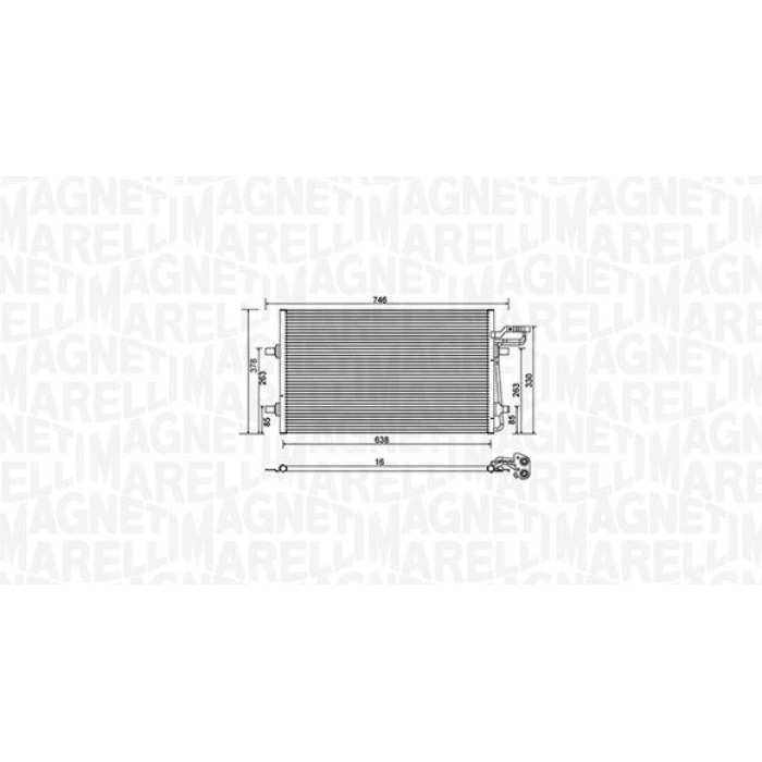 Magneti Marelli Klimakondensator 350203934000 Magneti Marelli Klimakondensator 350203934000