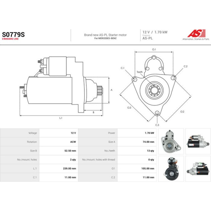 AS-PL Anlasser S0779S