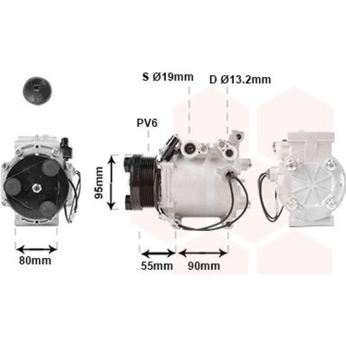 Van Wezel Klimakompressor 3200K242 Van Wezel Klimakompressor 3200K242