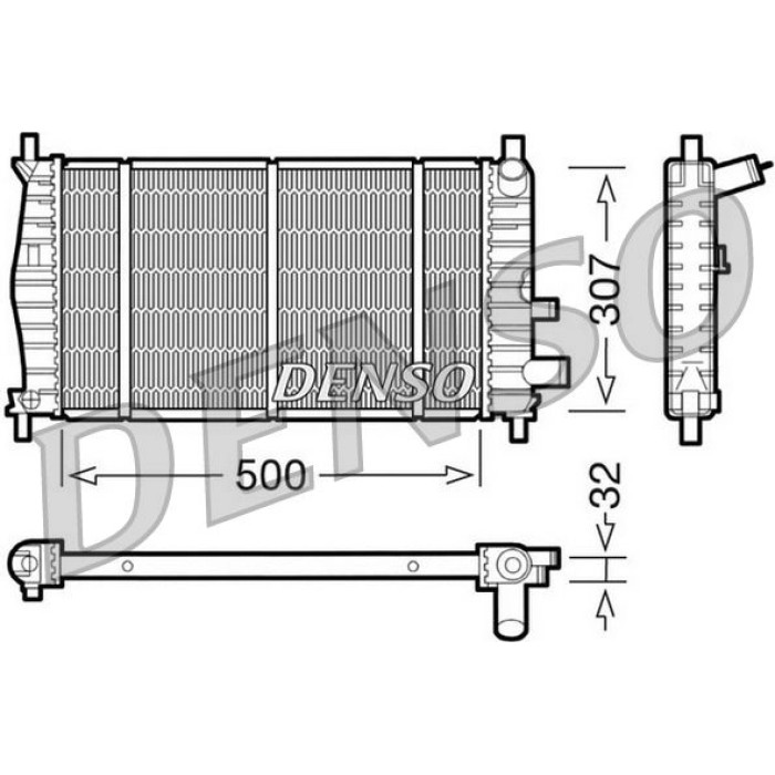 Denso Motorkühler DRM10042 Denso Motorkühler DRM10042