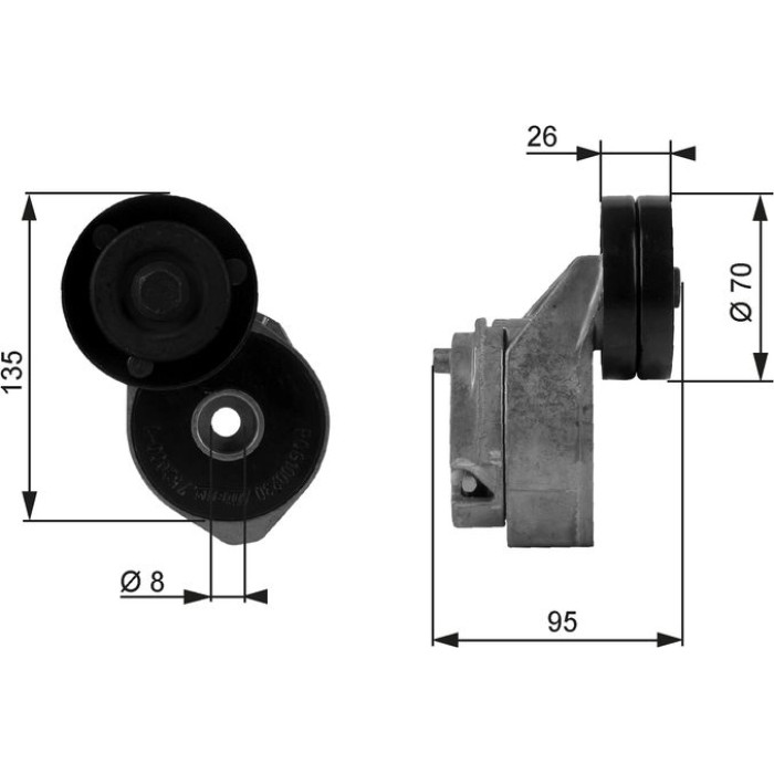 Gates Spannrolle T38430 Gates Spannrolle T38430