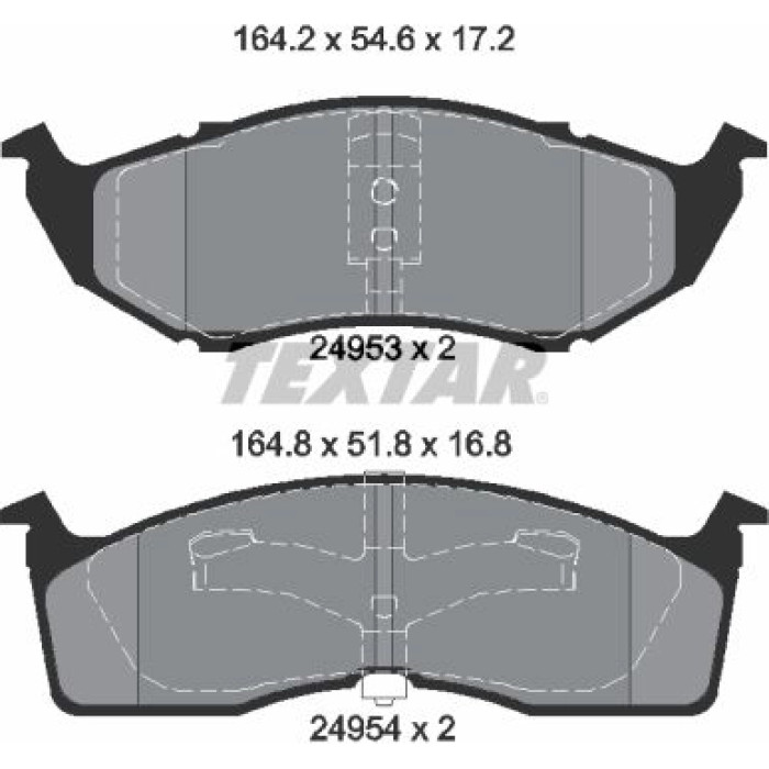 Textar Bremsbelagsatz 2495301 Textar Bremsbelagsatz 2495301