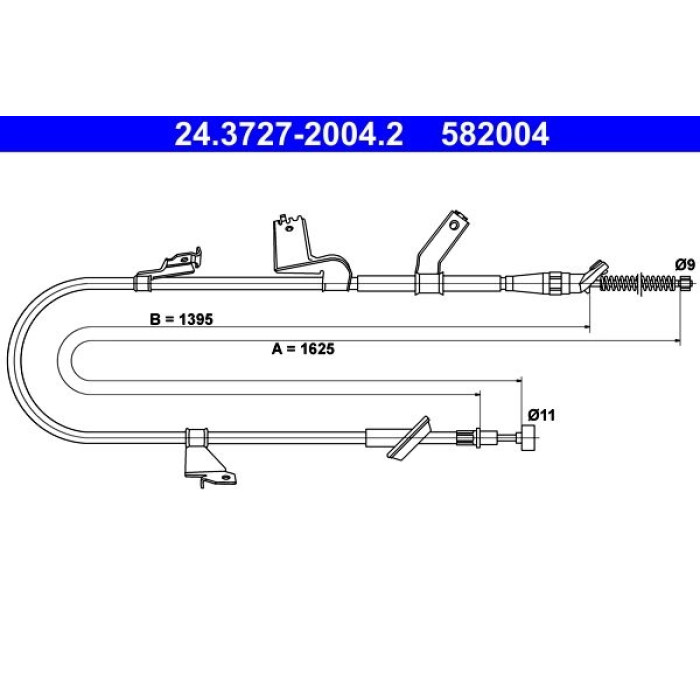ATE Handbremsseil 24.3727-2004.2 ATE Handbremsseil 24.3727-2004.2
