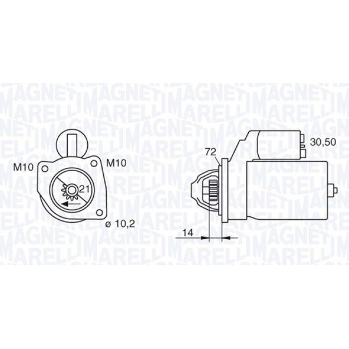 Magneti Marelli Anlasser 063280006010 Magneti Marelli Anlasser 063280006010