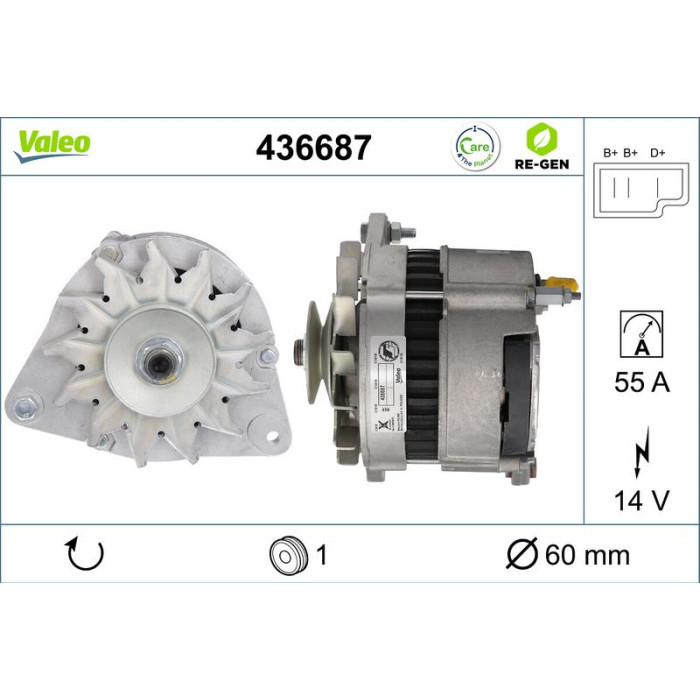 Valeo Lichtmaschine 436687 Valeo Lichtmaschine 436687