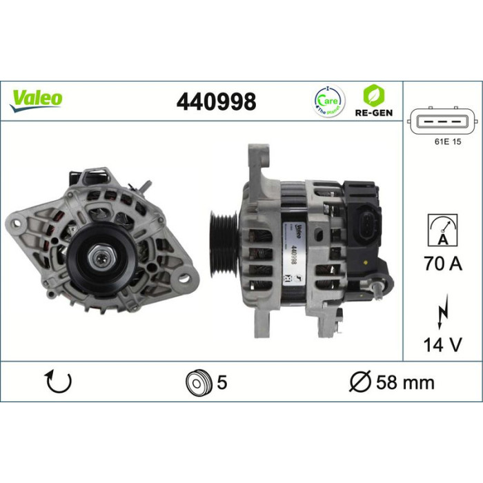 Valeo Lichtmaschine 440998 Valeo Lichtmaschine 440998