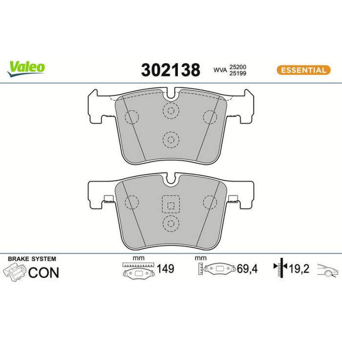 Valeo Bremsbelagsatz 302138