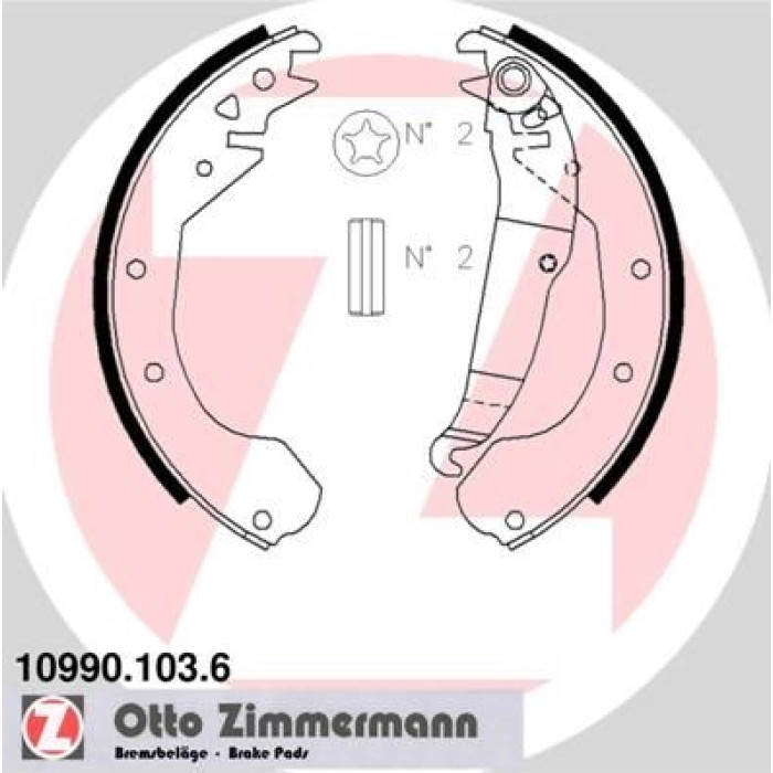 ZIMMERMANN Bremsbacken 10990.103.6 ZIMMERMANN Bremsbacken 10990.103.6