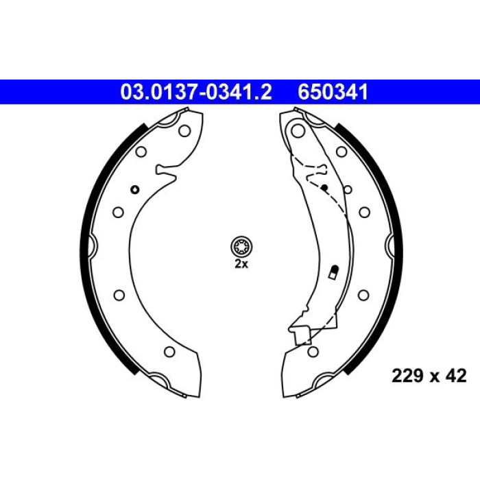 ATE Bremsbackensatz 03.0137-0341.2 ATE Bremsbackensatz 03.0137-0341.2