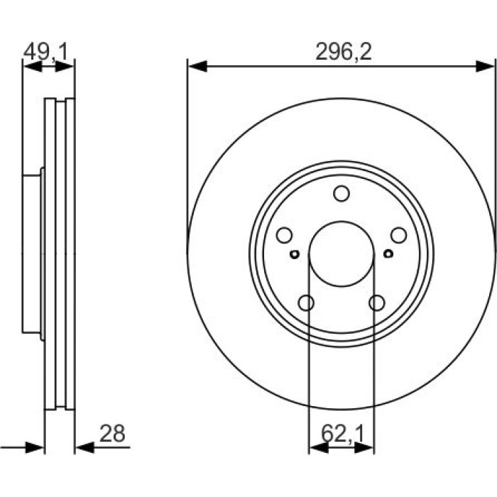 Bosch Bremsscheibe 0 986 479 R28 Bosch Bremsscheibe 0 986 479 R28