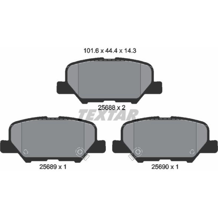 Textar Bremsbelagsatz 2568801 Textar Bremsbelagsatz 2568801