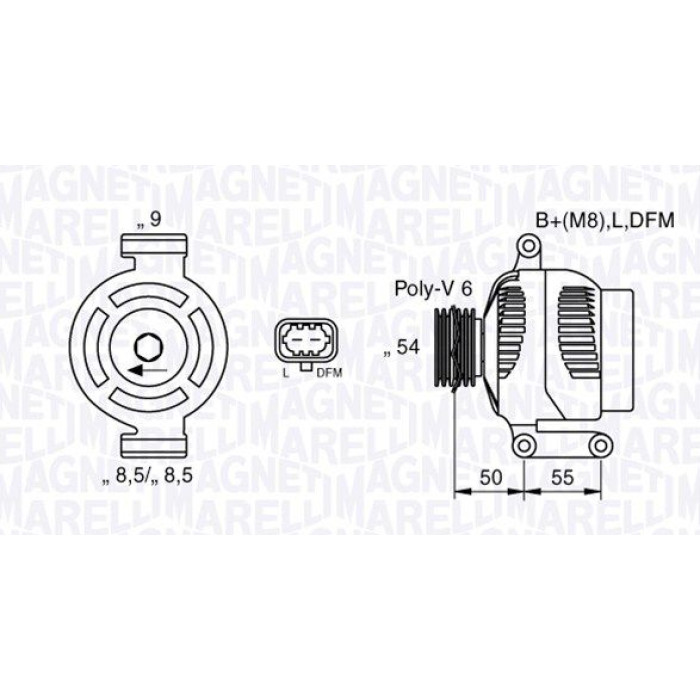 Magneti Marelli Lichtmaschine 063377425010 Magneti Marelli Lichtmaschine 063377425010