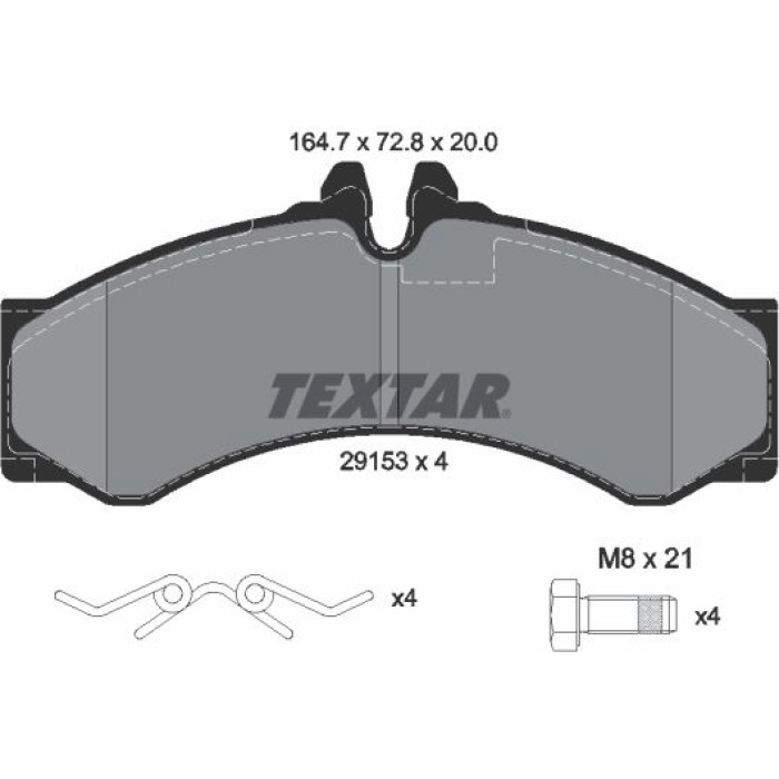 Textar Bremsbelagsatz 2915301 Textar Bremsbelagsatz 2915301