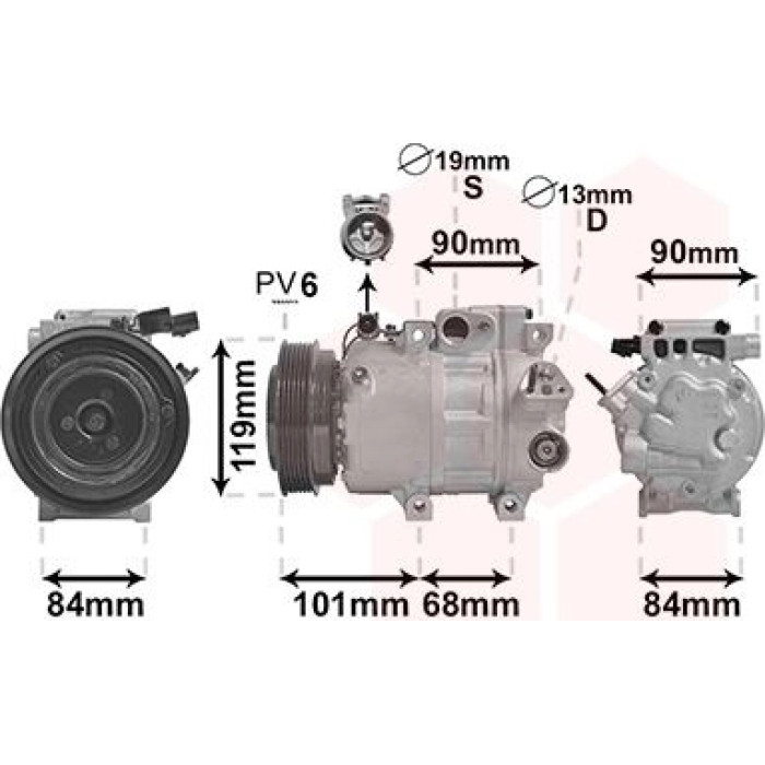 Van Wezel Klimakompressor 8200K237 Van Wezel Klimakompressor 8200K237