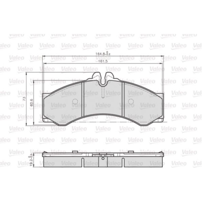 Valeo Bremsbelagsatz 872076 Valeo Bremsbelagsatz 872076