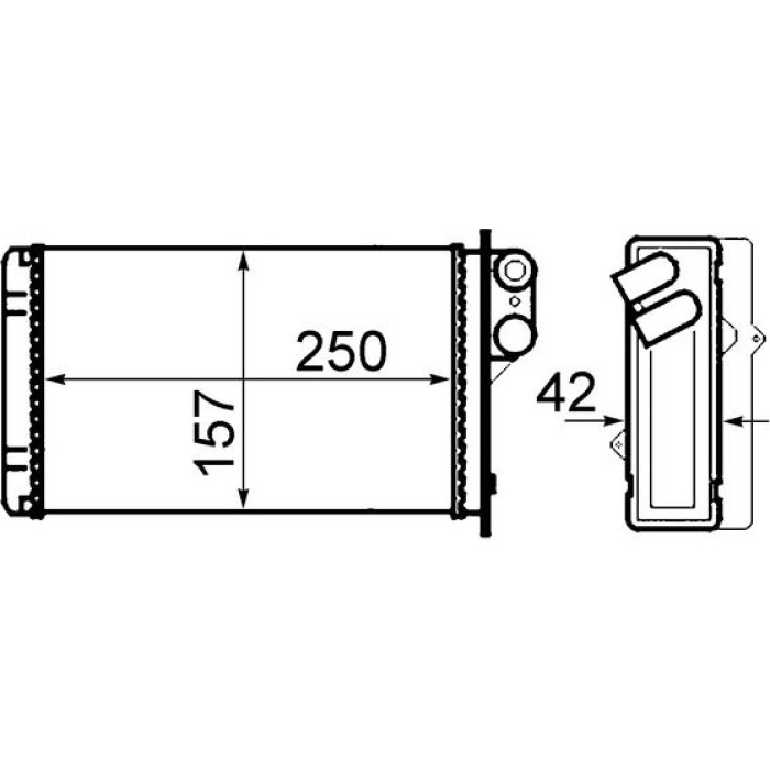 MAHLE Wärmetauscher, Innenraumheizung AH 67 000S MAHLE Wärmetauscher, Innenraumheizung AH 67 000S