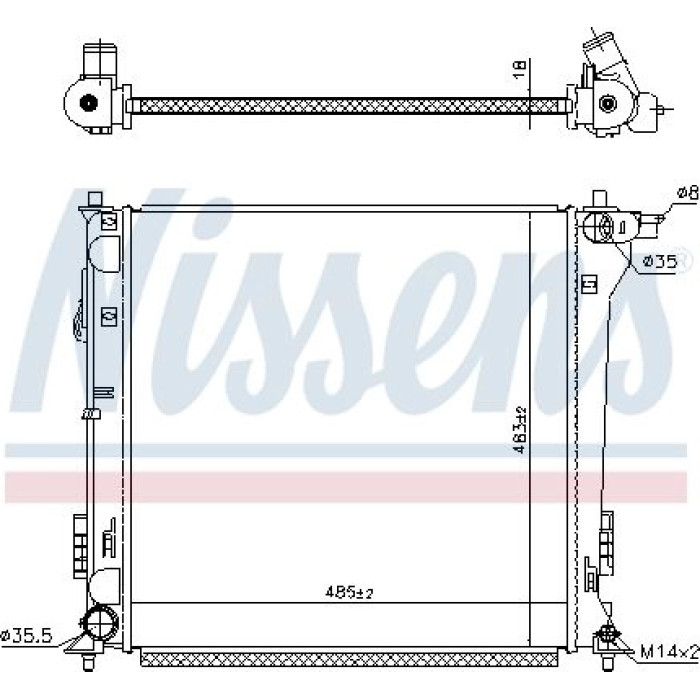 Nissens Wasserkühler PKW 606098 Nissens Wasserkühler PKW 606098