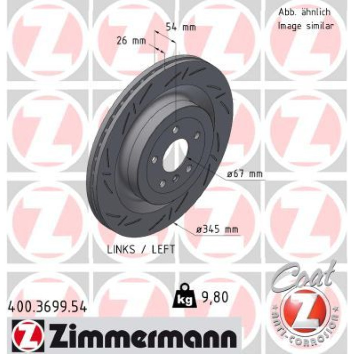 Zimmermann Bremsscheibe 400.3699.54 Zimmermann Bremsscheibe 400.3699.54