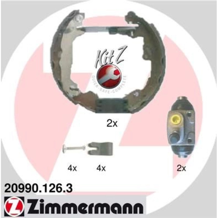 ZIMMERMANN Bremsbacken 20990.126.3 ZIMMERMANN Bremsbacken 20990.126.3