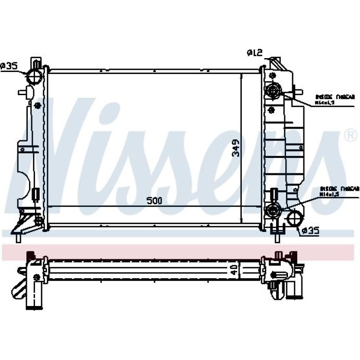 Nissens Wasserkühler PKW 64034A Nissens Wasserkühler PKW 64034A