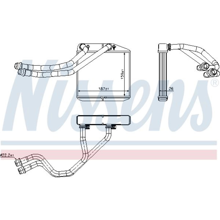 Nissens Heizungskühler PKW 71455 Nissens Heizungskühler PKW 71455