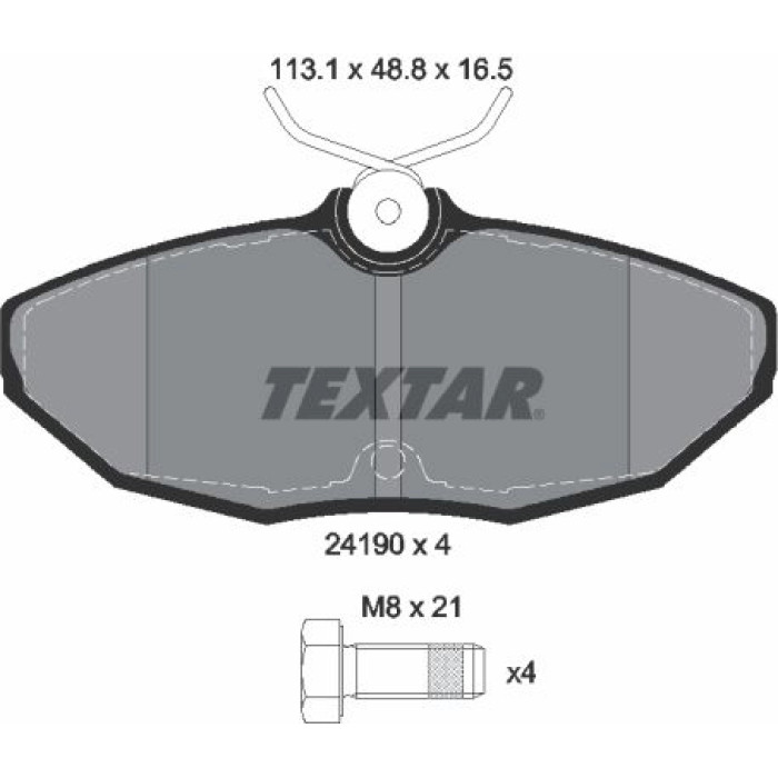 Textar Bremsbelagsatz 2419001 Textar Bremsbelagsatz 2419001