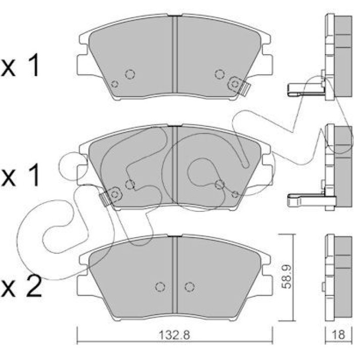 CIFAM Bremsbelagsatz, Scheibenbremse 822-1098-0 CIFAM Bremsbelagsatz, Scheibenbremse 822-1098-0