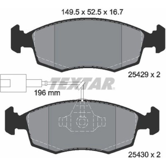Textar Bremsbelagsatz 2542901 Textar Bremsbelagsatz 2542901