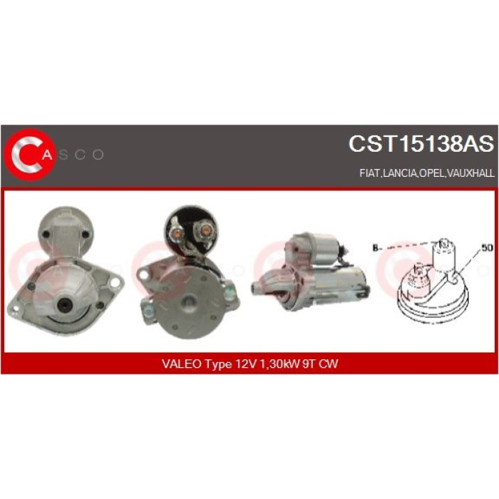 CASCO Anlasser CST15138AS CASCO Anlasser CST15138AS