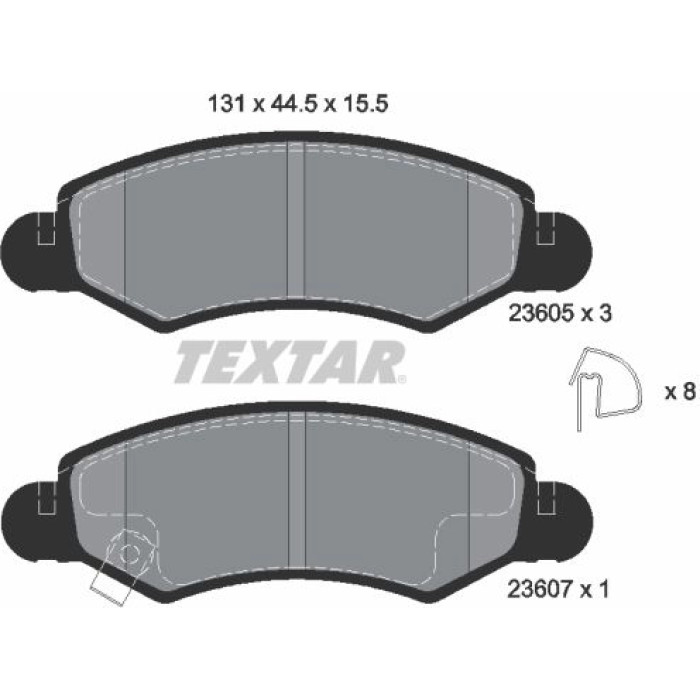 Textar Bremsbelagsatz 2360501 Textar Bremsbelagsatz 2360501