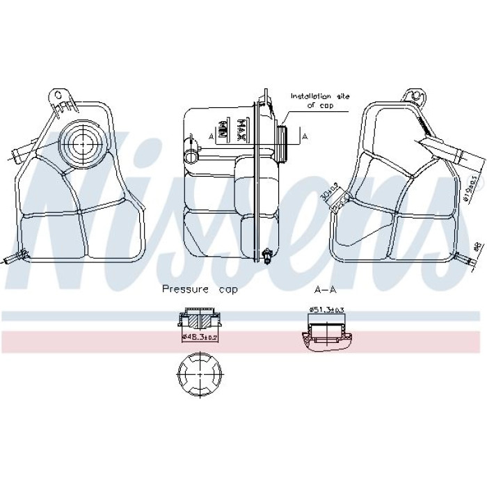 Nissens Kühlmittel-Ausgleichsbehälter 996308 Nissens Kühlmittel-Ausgleichsbehälter 996308