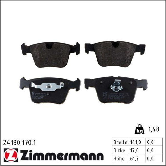 ZIMMERMANN Bremsbeläge 24180.170.1