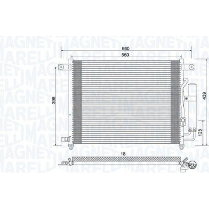 Magneti Marelli Klimakondensator 350203943000 Magneti Marelli Klimakondensator 350203943000