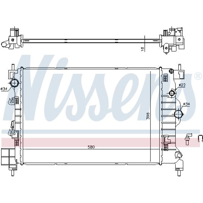 Nissens Wasserkühler PKW 61697 Nissens Wasserkühler PKW 61697
