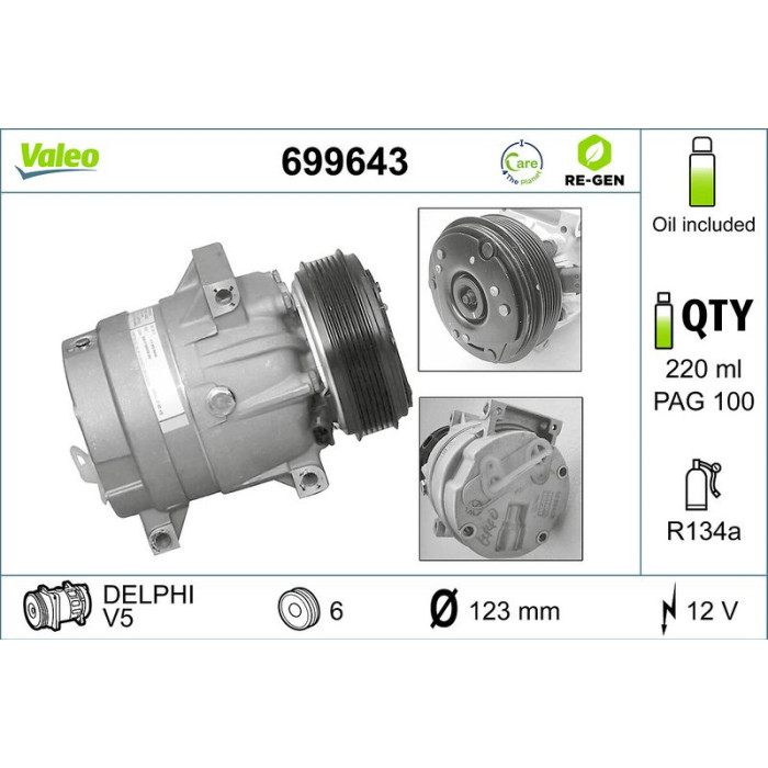 Valeo Kompressor 699643 Valeo Kompressor 699643