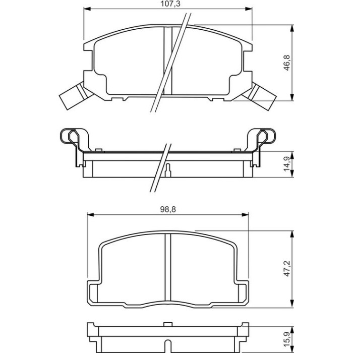 Bosch Bremsbelagsatz 0 986 494 412 Bosch Bremsbelagsatz 0 986 494 412