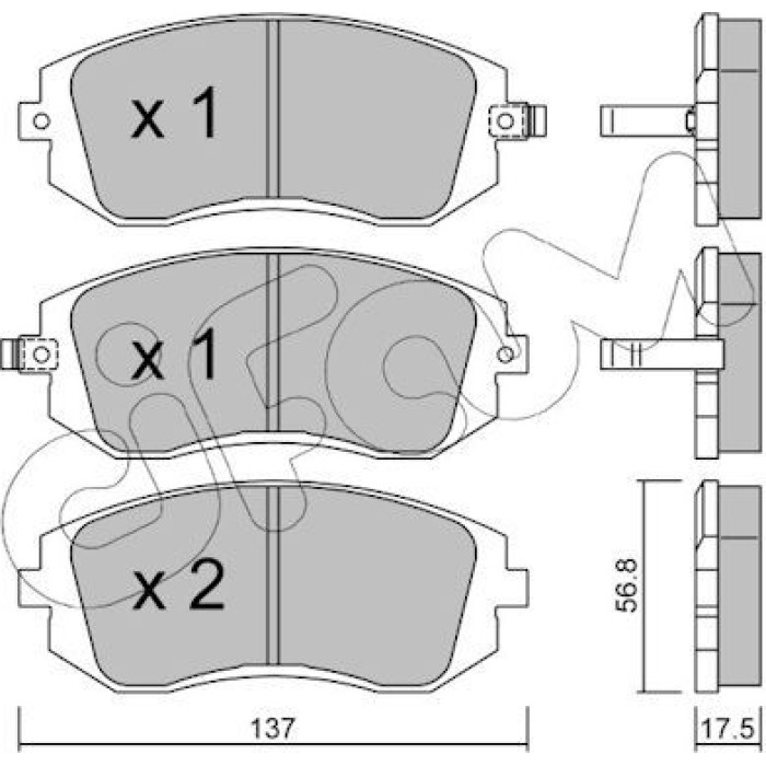 CIFAM Bremsbelagsatz, Scheibenbremse 822-500-0 CIFAM Bremsbelagsatz, Scheibenbremse 822-500-0