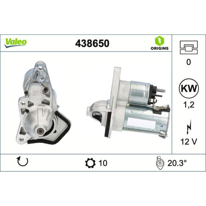 Valeo Anlasser 438650 Valeo Anlasser 438650