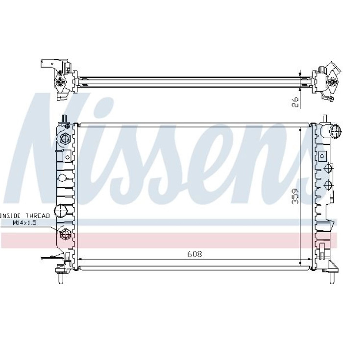 Nissens Wasserkühler PKW 630771 Nissens Wasserkühler PKW 630771