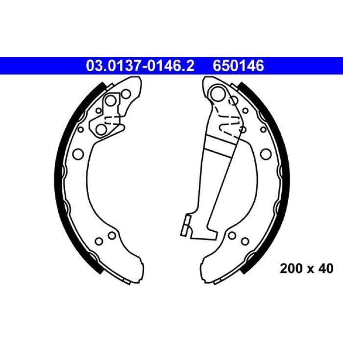 ATE Bremsbacken 03.0137-0146.2 ATE Bremsbacken 03.0137-0146.2