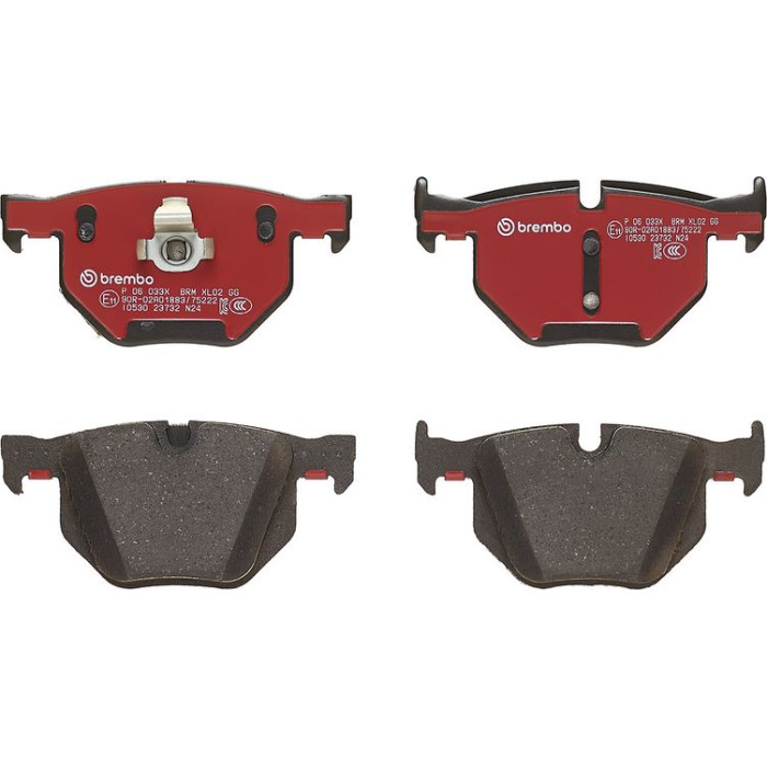 P 06 033X Brembo Xtra Bremsbelagsatz Hinterachse – P 06 033X – 122 x 58 x 17 mm – Bremssystem Teves – OE Nummer 34212339276 P 06 033X Brembo Xtra Bremsbelagsatz Hinterachse – P 06 033X – 122 x 58 x 17 mm – Bremssystem Teves – OE Nummer 34212339276