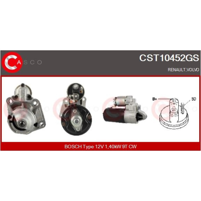 CASCO Anlasser CST10452GS CASCO Anlasser CST10452GS