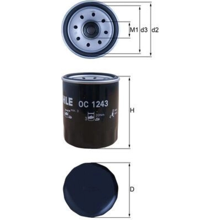 Mahle Original Ölfilter OC 1243 Mahle Original Ölfilter OC 1243