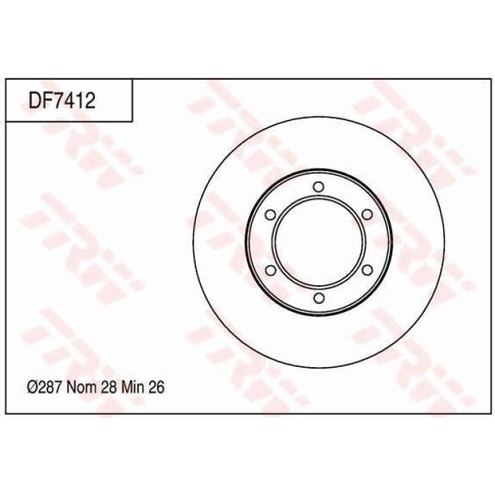 TRW Bremsscheibe Vorderachse DF7412 TRW Bremsscheibe Vorderachse DF7412