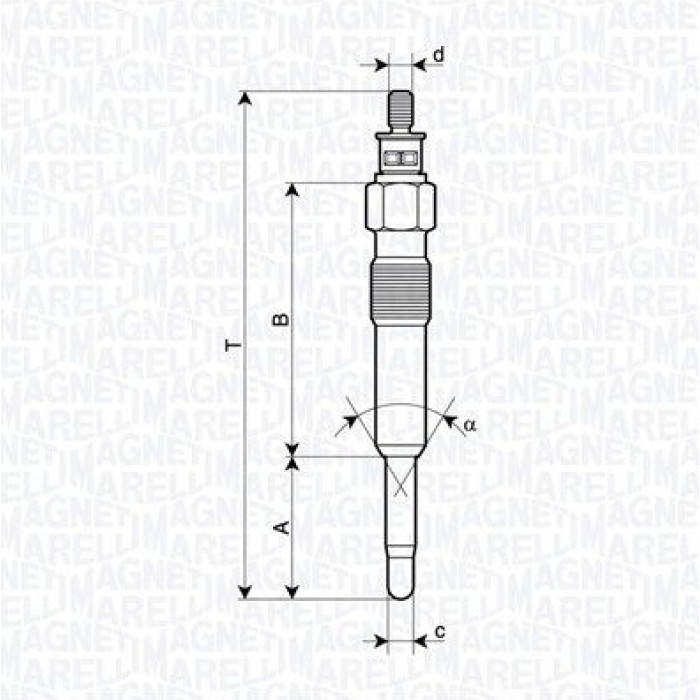 Magneti Marelli Glühkerze 062900126304 Magneti Marelli Glühkerze 062900126304
