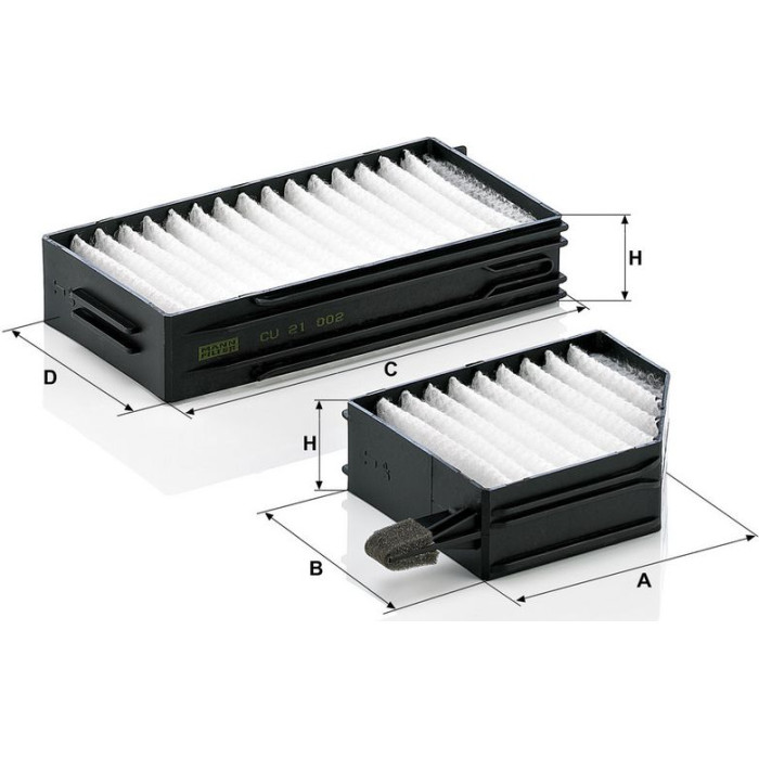 CU 21 002-2 MANN-FILTER Innenraumfilter CU 21 002-2 CU 21 002-2 MANN-FILTER Innenraumfilter CU 21 002-2