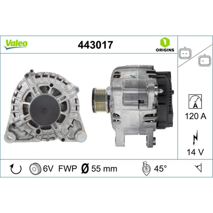 Valeo Lichtmaschine 443017 Valeo Lichtmaschine 443017