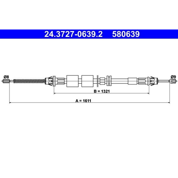 ATE Handbremsseil 24.3727-0639.2
