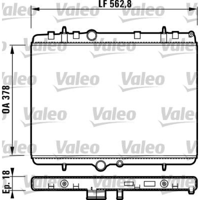 Valeo Motorkühler 732896 Valeo Motorkühler 732896