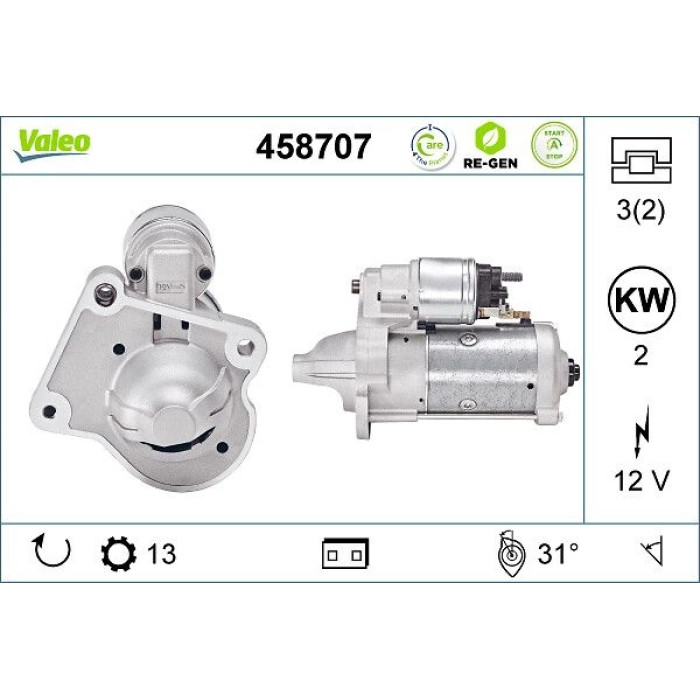 Valeo Anlasser 458707
